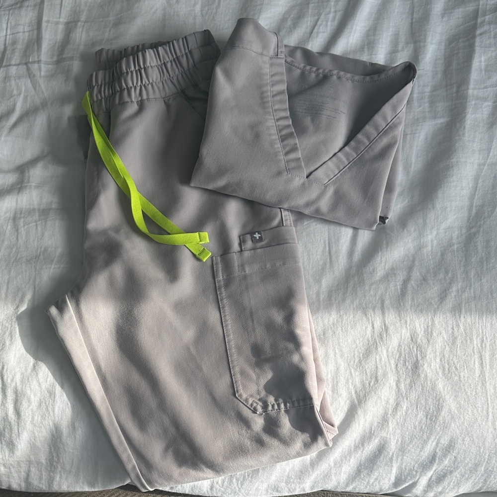 Greige Scrub Set